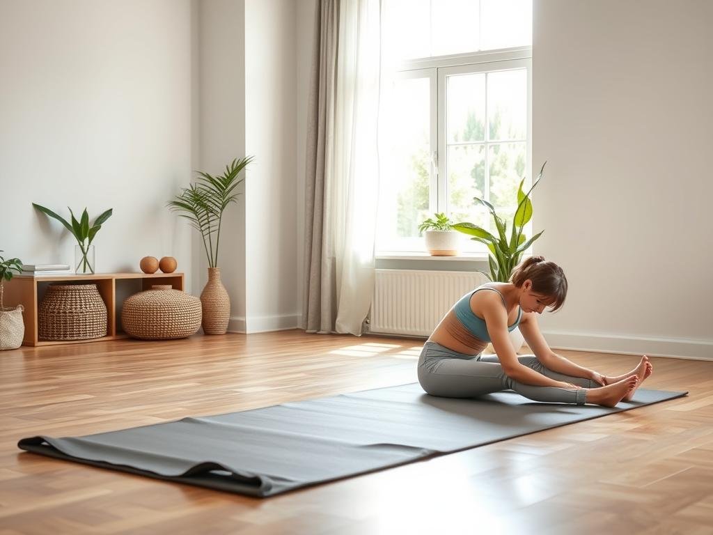 Matras yoga sederhana untuk latihan di lantai