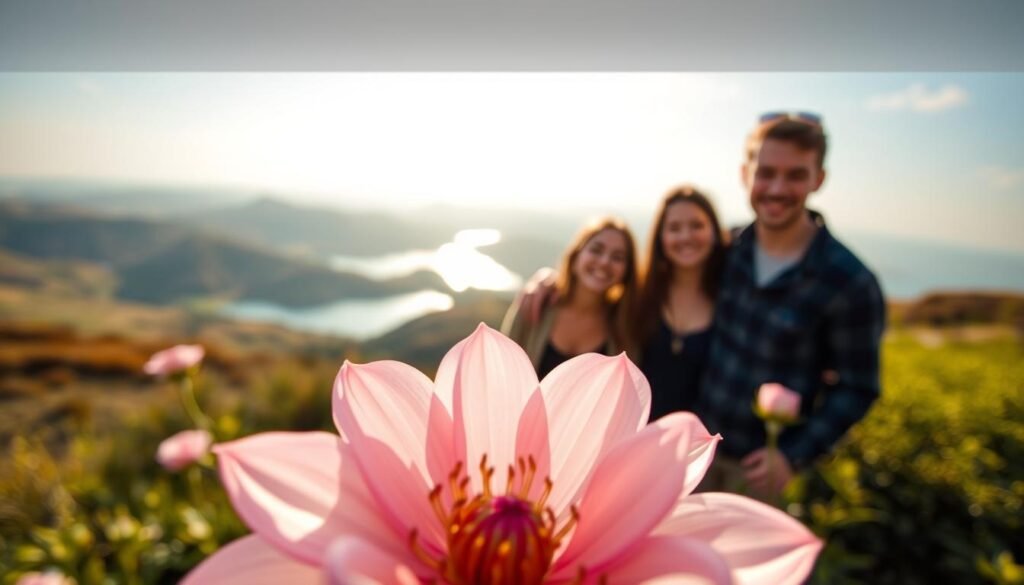 A stunning macro scene showcasing the versatility of the iPhone 15's 0.5x mode. In the foreground, an intricate flower blossom fills the frame, its delicate petals captured in vivid detail. The middle ground features a serene landscape, with rolling hills and a tranquil lake reflecting the soft, natural lighting. In the background, a group of friends enjoy the moment, their faces and expressions subtly blurred, emphasizing the focus on the macro subject. The overall atmosphere is one of tranquility and wonder, inviting the viewer to appreciate the beauty of the world around them, even in the most everyday of settings. A stunning macro scene showcasing the versatility of the iPhone 15's 0.5x mode. In the foreground, an intricate flower blossom fills the frame, its delicate petals captured in vivid detail. The middle ground features a serene landscape, with rolling hills and a tranquil lake reflecting the soft, natural lighting. In the background, a group of friends enjoy the moment, their faces and expressions subtly blurred, emphasizing the focus on the macro subject. The overall atmosphere is one of tranquility and wonder, inviting the viewer to appreciate the beauty of the world around them, even in the most everyday of settings.